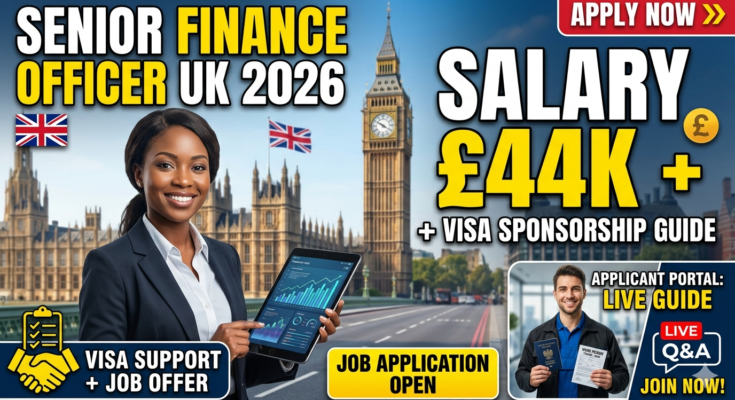 Senior Finance Officer UK 2026 – Salary £44K + Visa Guide